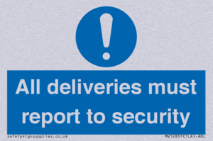 All deliveries must report to security